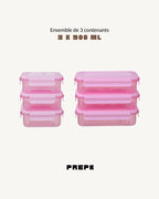 Contenant repas - 3 pièces